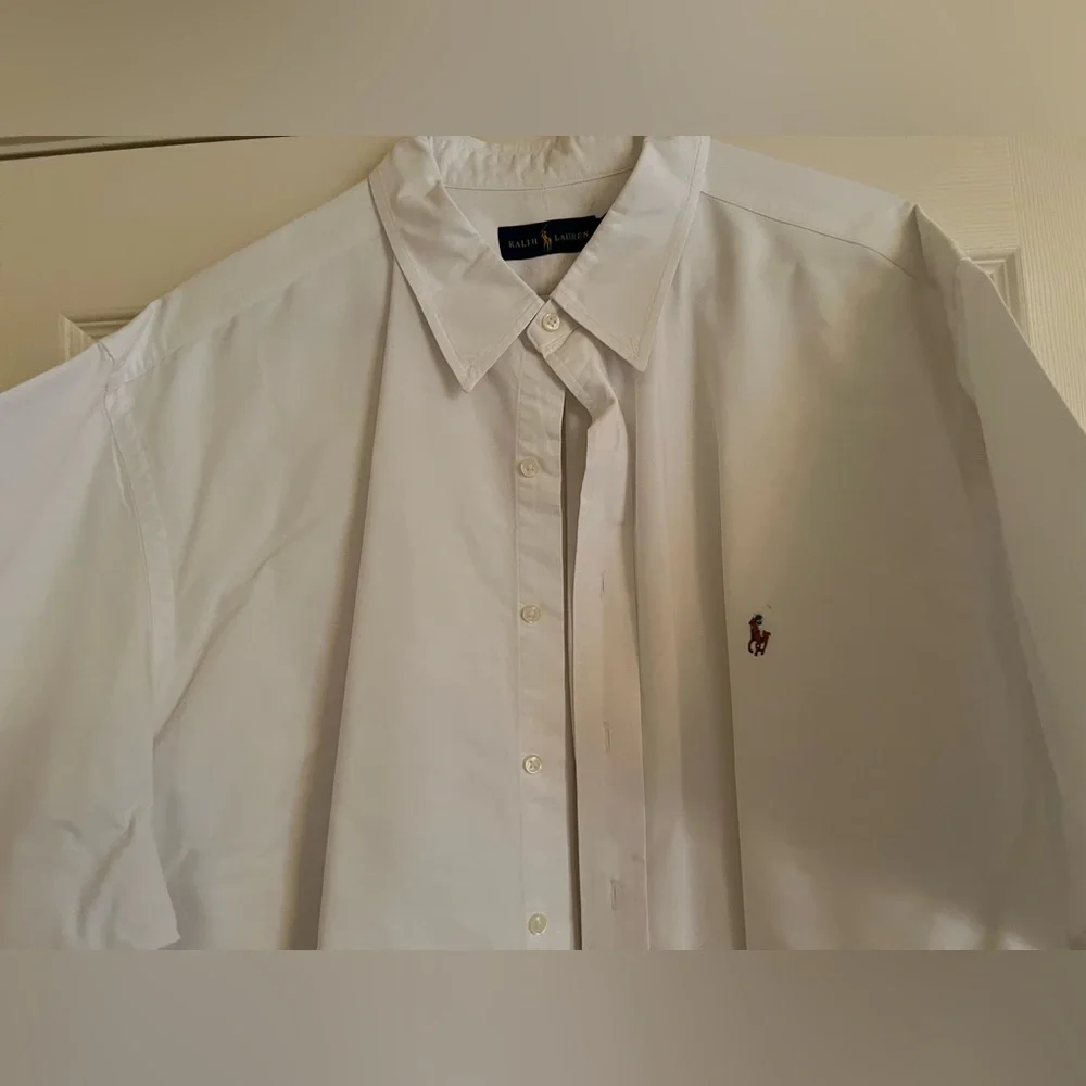 Ralph Lauren Men’s White Short Sleeve Button Down Shirt 3XB - Picture 2 of 7